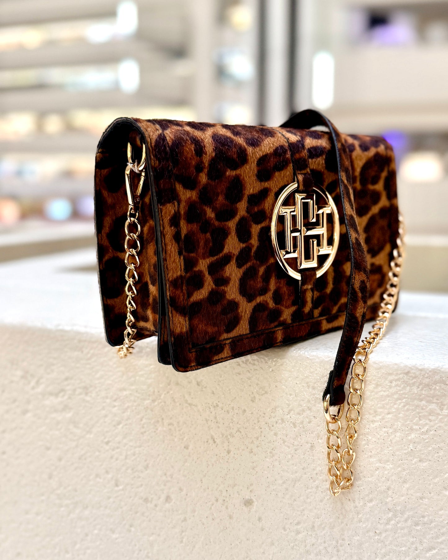 Cecilia Circle Logo Handbag Spotted Saddle