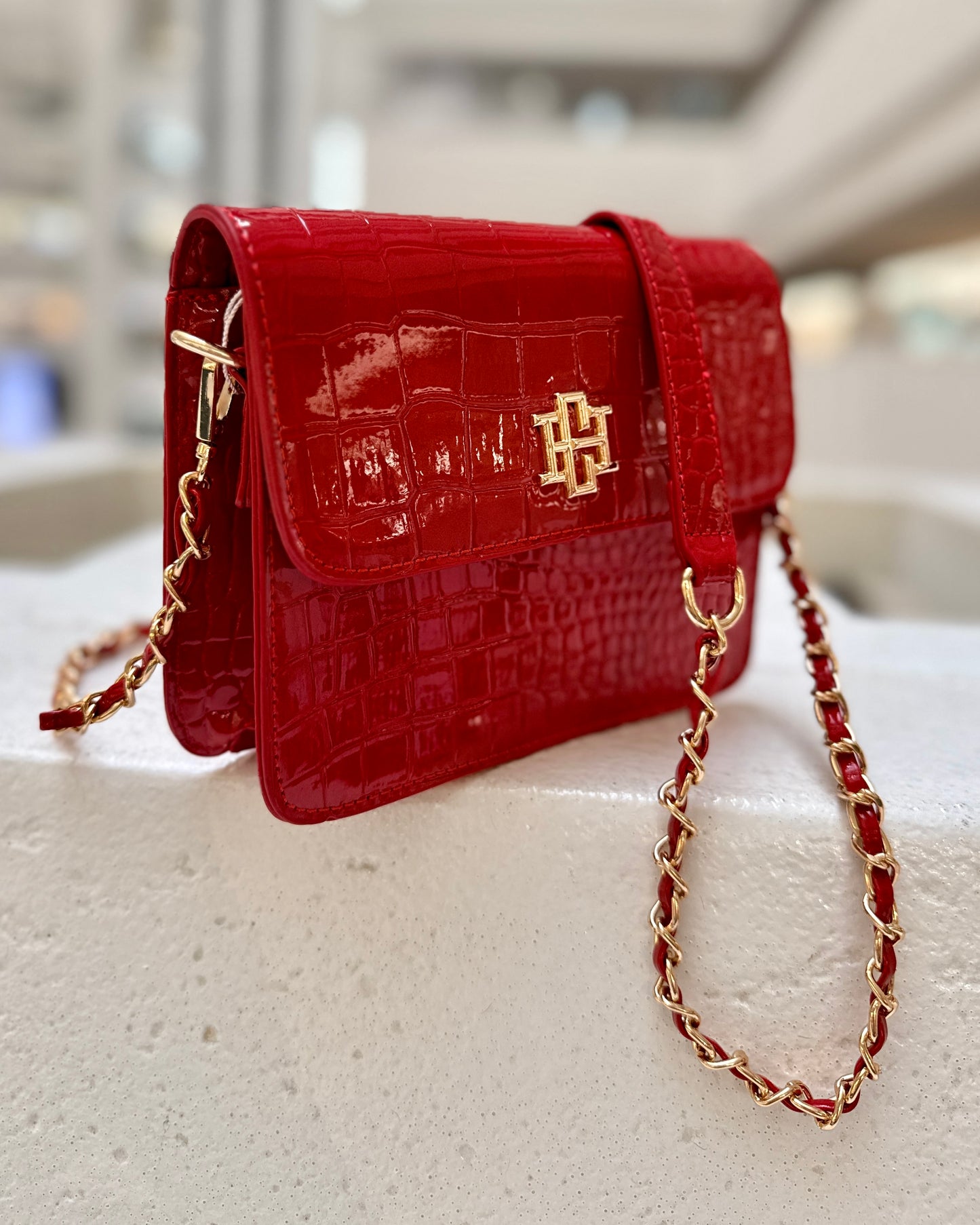 Evelyn Crossbody Red Patent EC