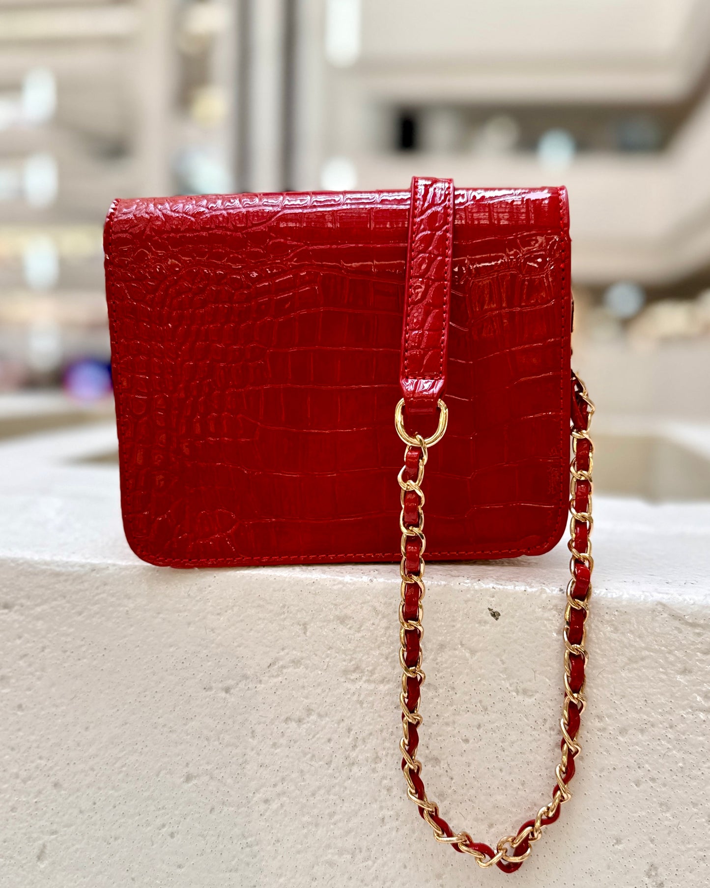 Evelyn Crossbody Red Patent EC