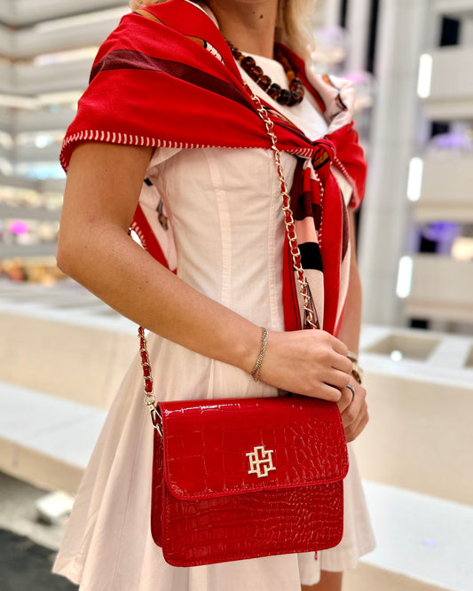 Evelyn Crossbody Red Patent EC