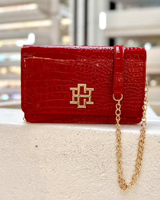 Bryn Clutch/Crossbody Red Patent EC