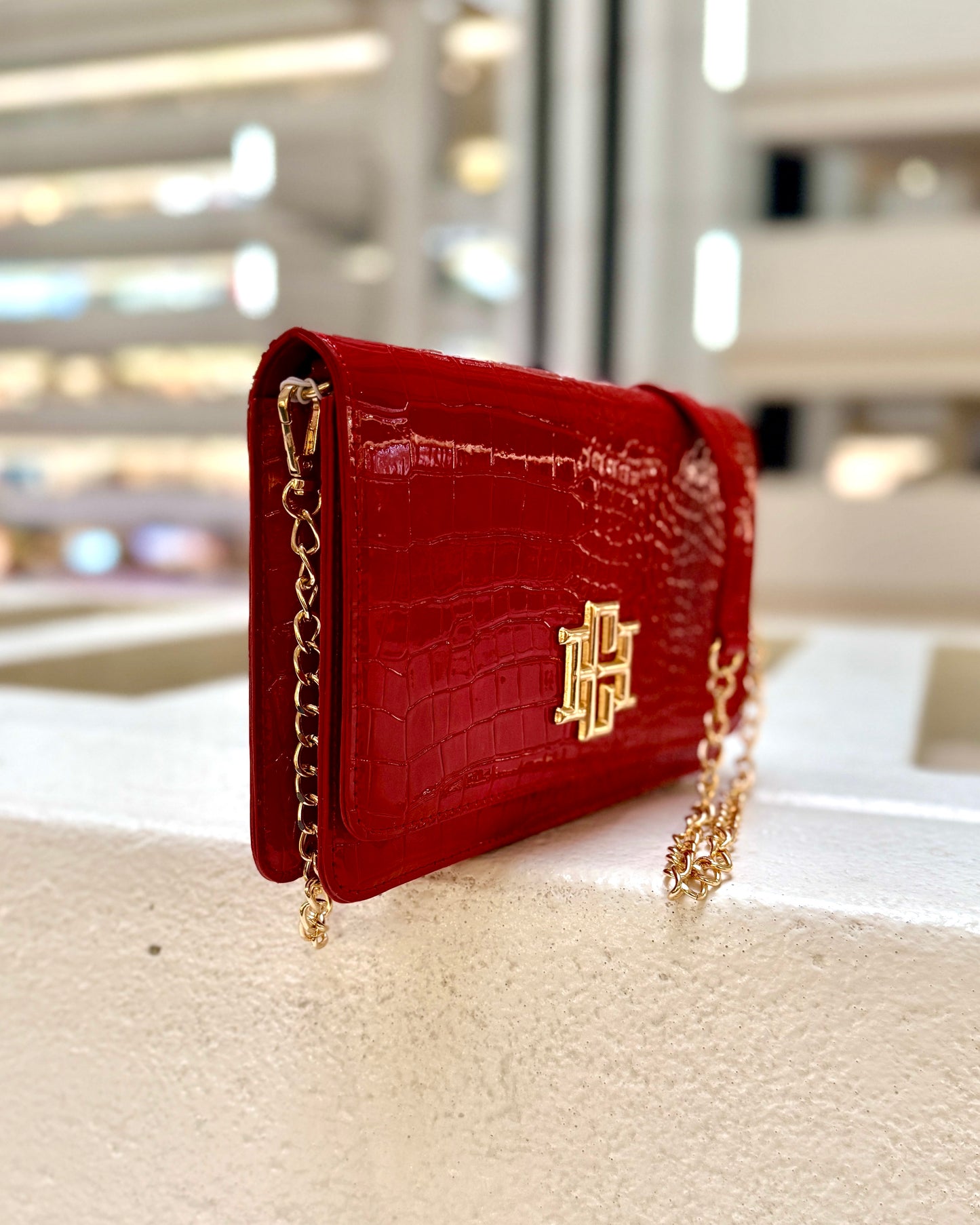Bryn Clutch/Crossbody Red Patent EC