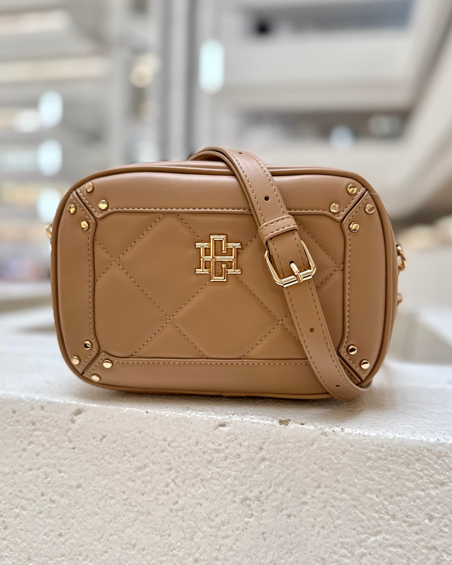 Sloane Studded Crossbody Latte LD