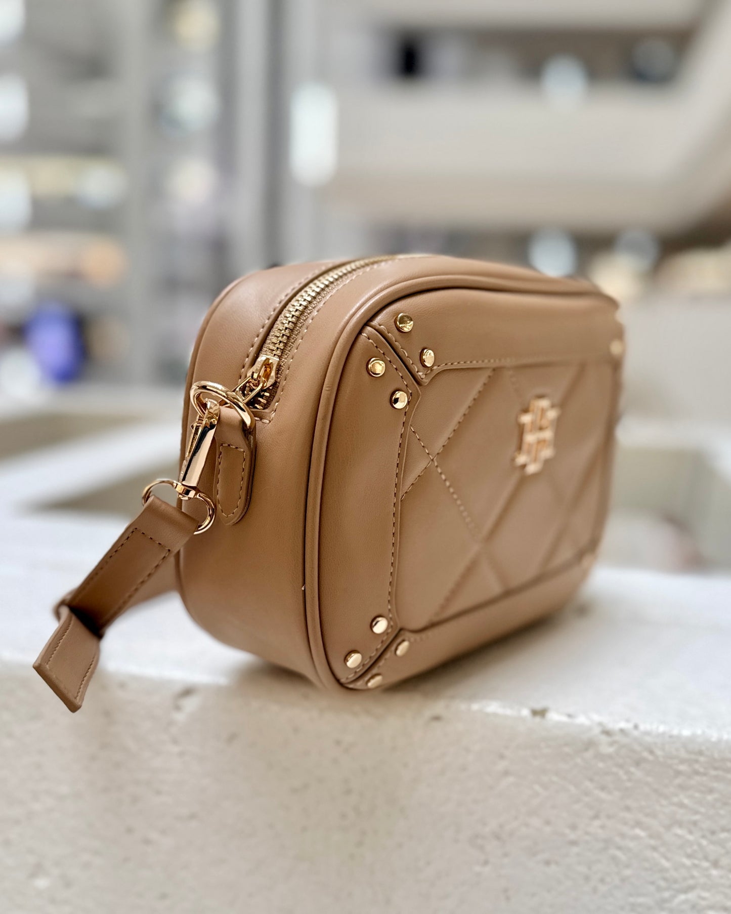 Sloane Studded Crossbody Latte LD
