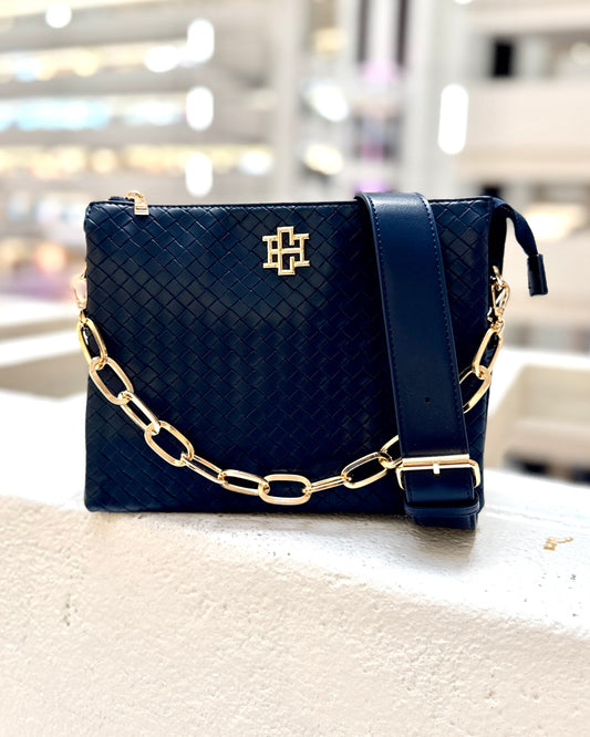 Ariana Crossbody Woven Navy