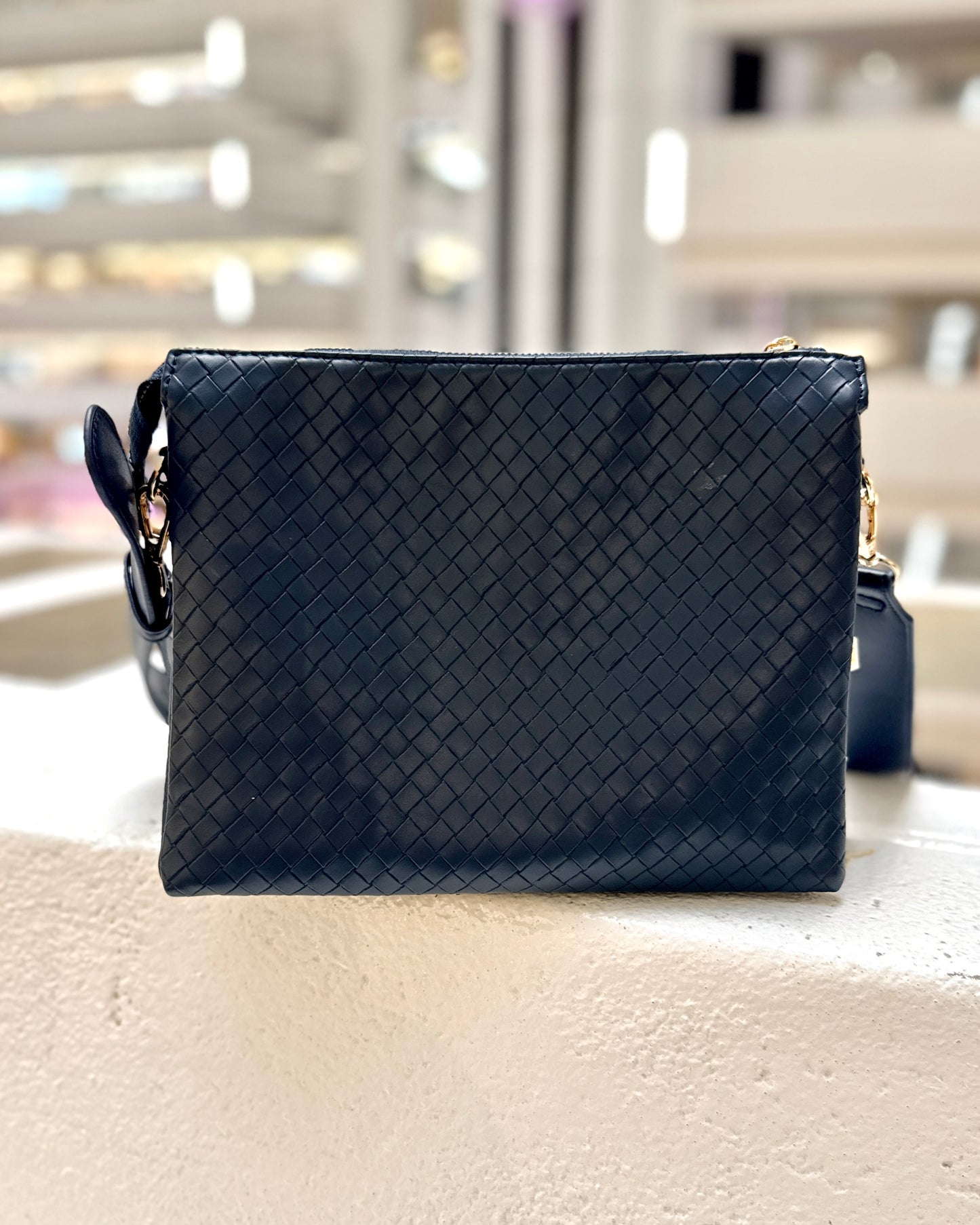 Ariana Crossbody Woven Navy