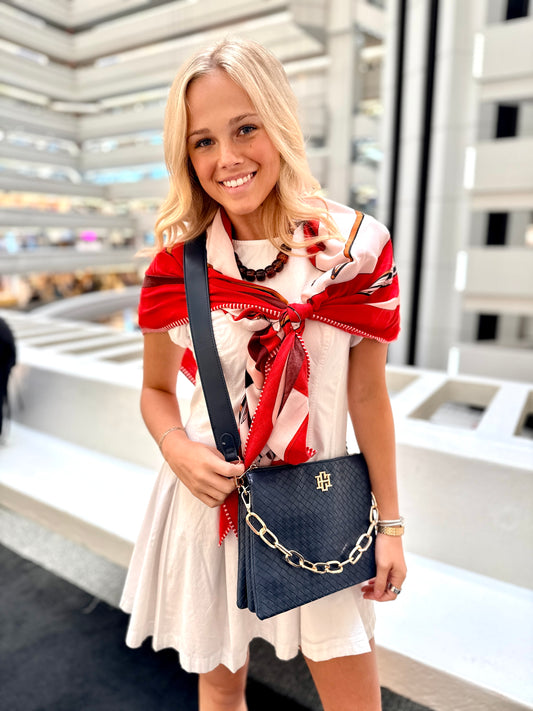 Ariana Crossbody Woven Navy