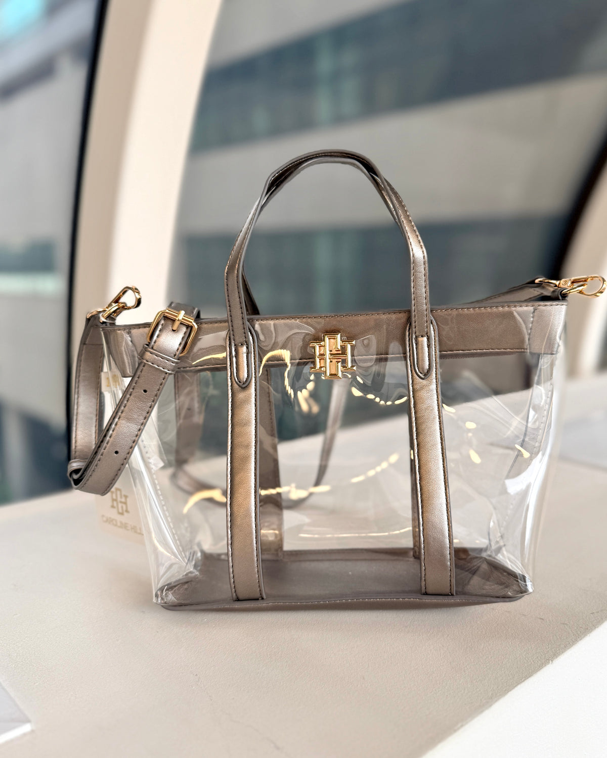Molly Clear Mini Tote Black Pearl