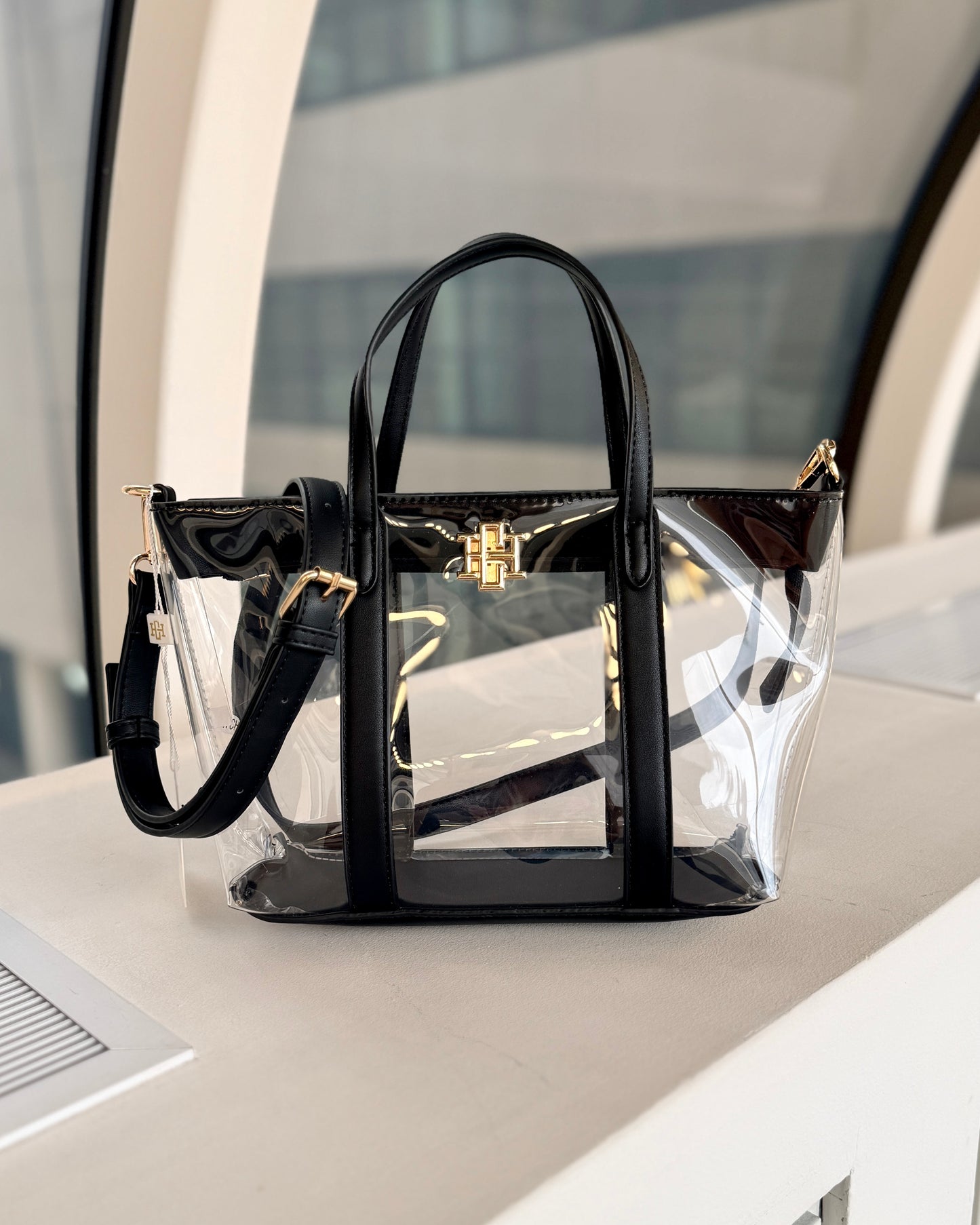 Molly Clear Mini Tote Black