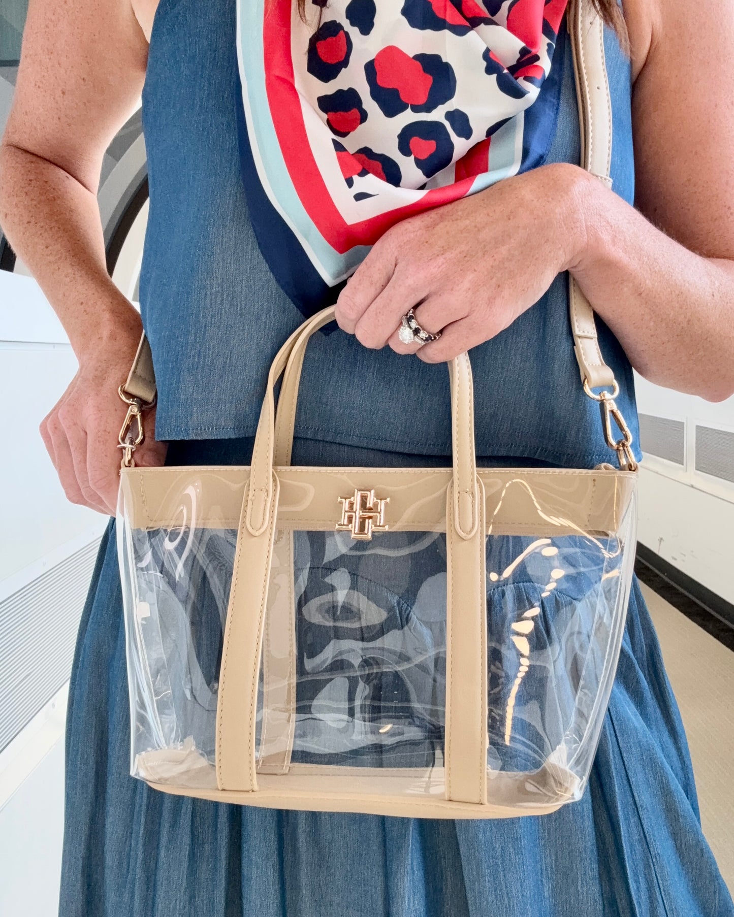 Molly Clear Mini Tote Nude