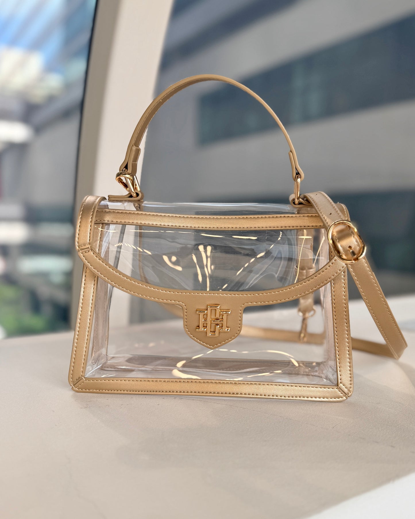 Morgan Clear Bag Gold
