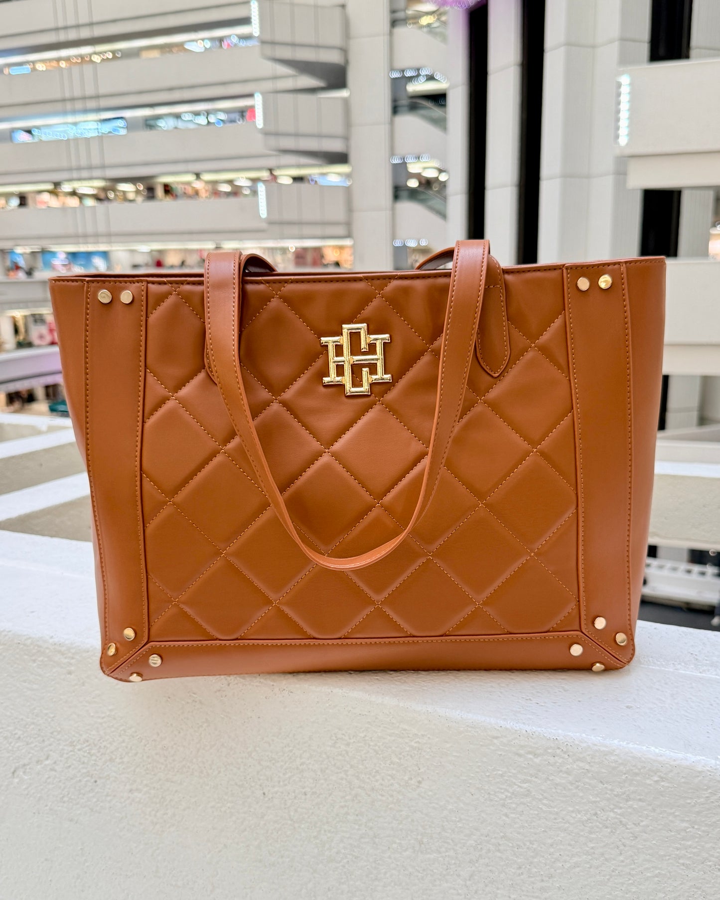 Sophie Zippered Tote Saddle LD