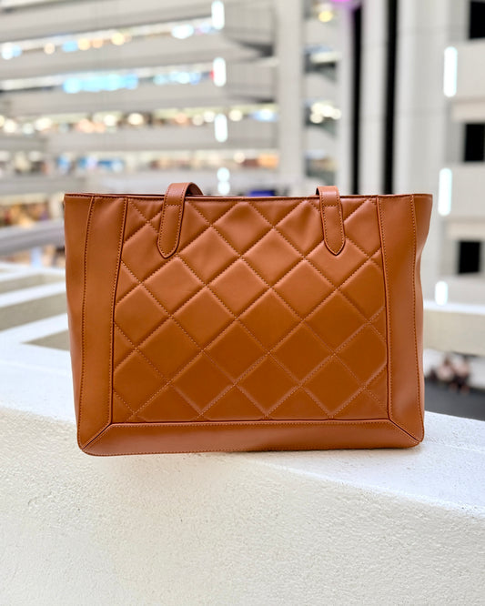 Sophie Zippered Tote Saddle LD