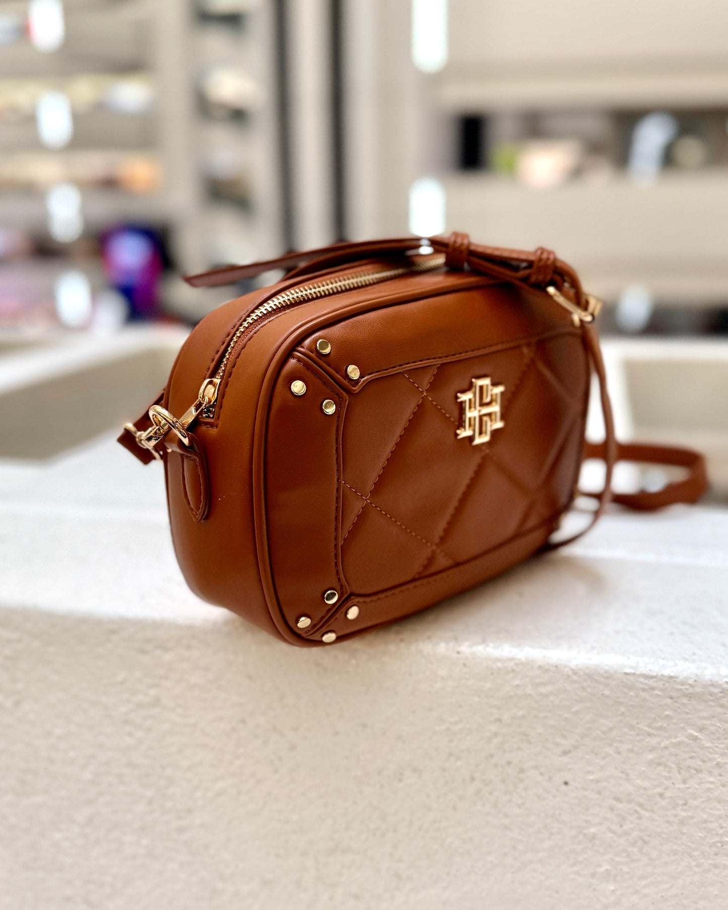 Sloane Studded Crossbody Saddle LD