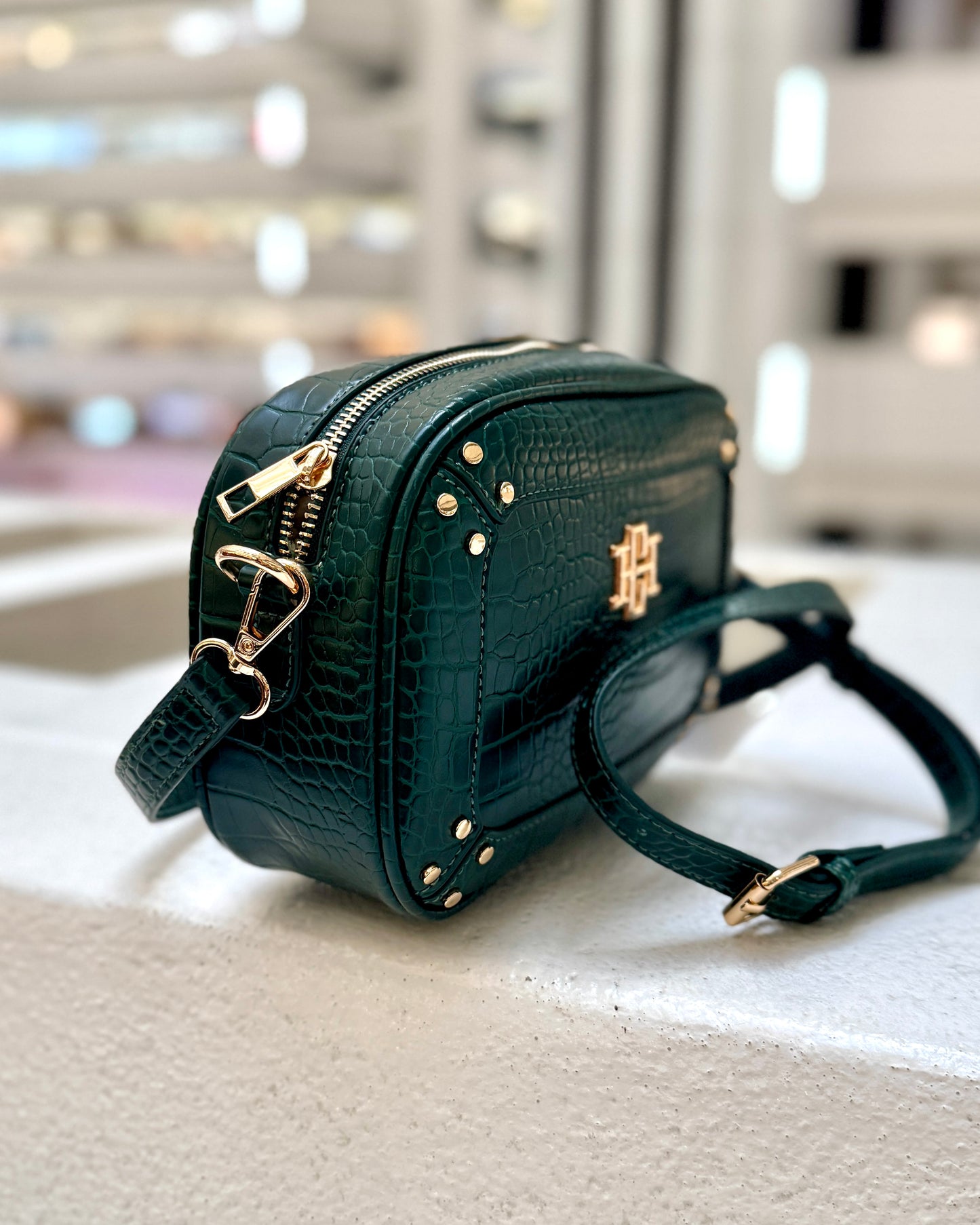 Sloane Studded Crossbody Hunter Green EC