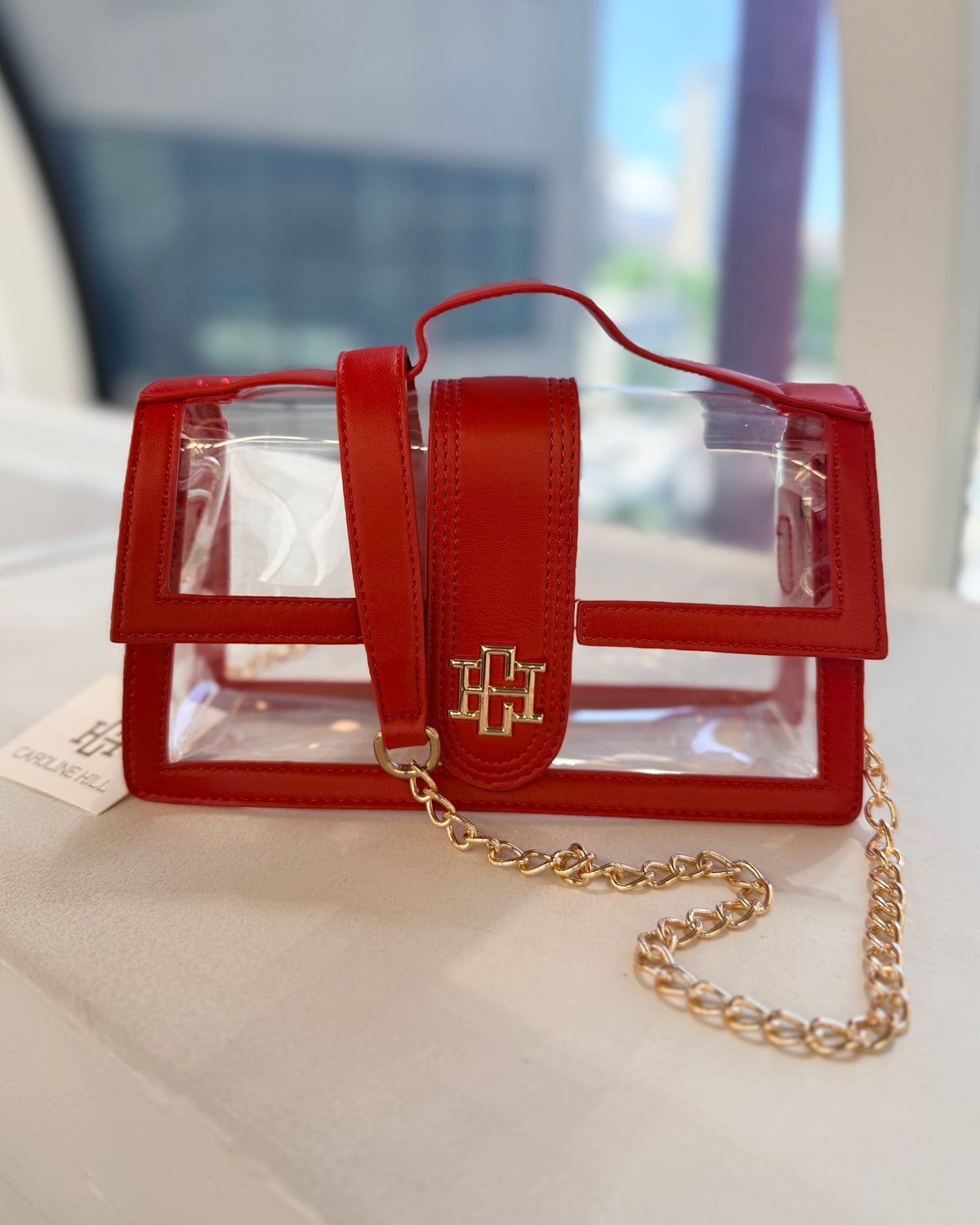 Grace Clear Bag Red