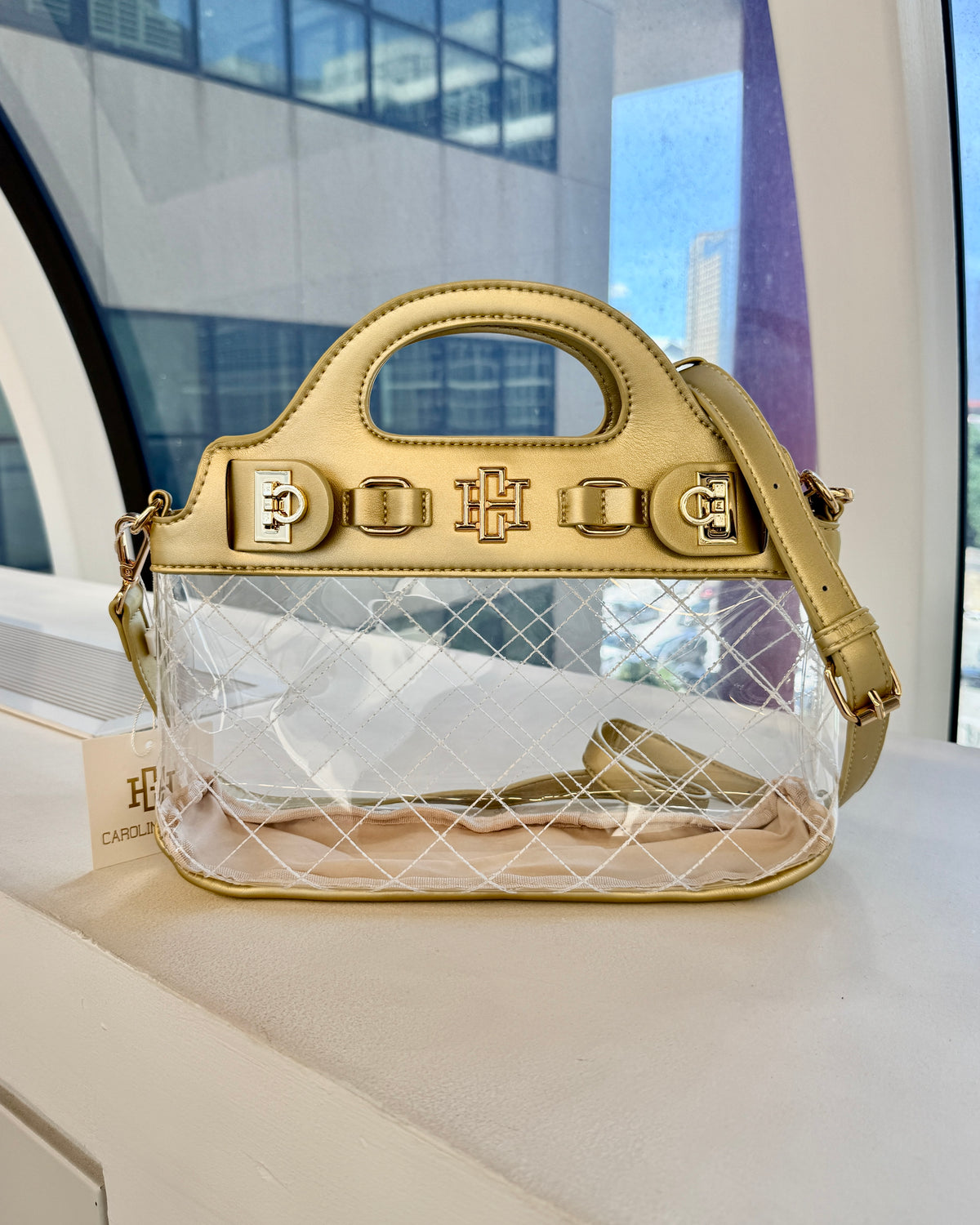 Ivy Clear Bag Gold