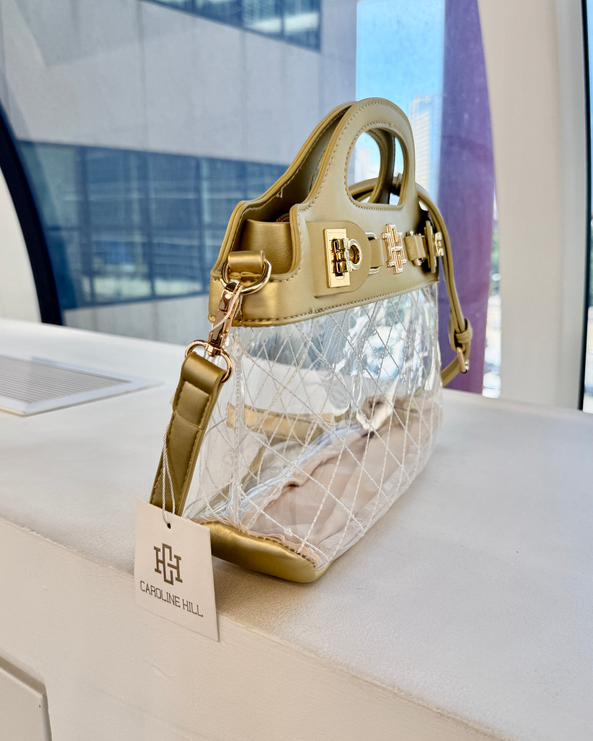 Ivy Clear Bag Gold