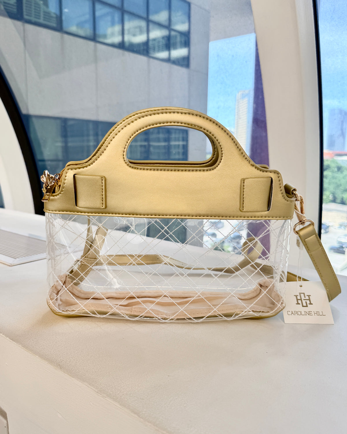 Ivy Clear Bag Gold