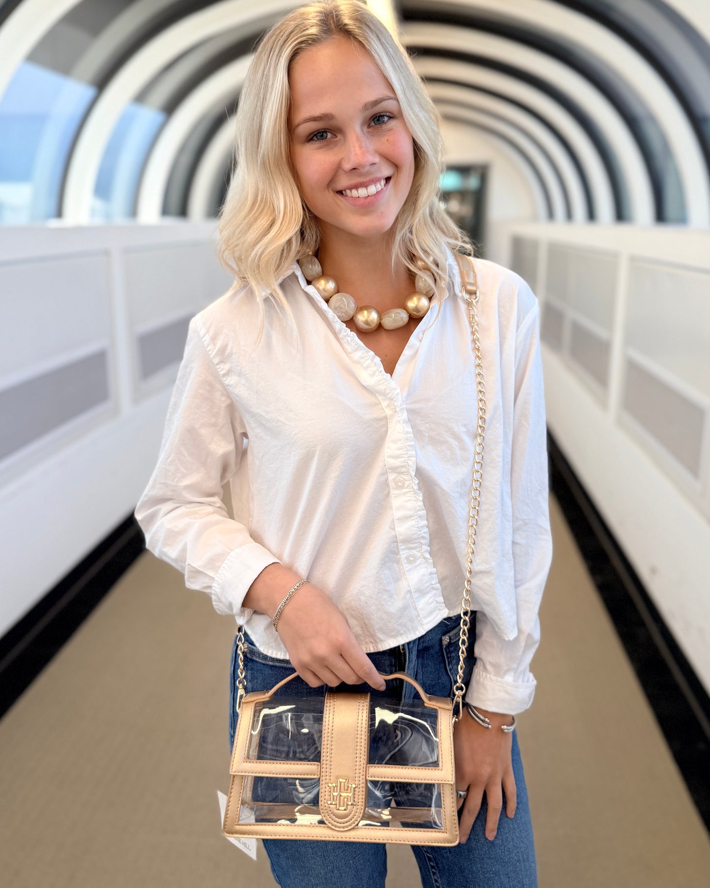 Grace Clear Bag Gold