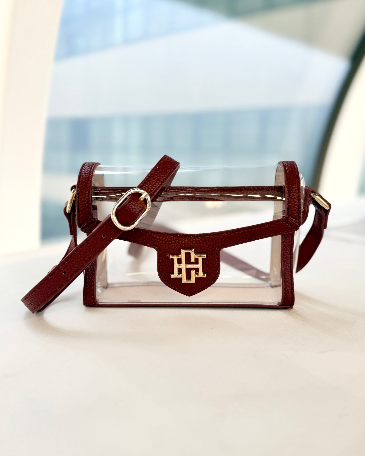 Anna Clear Bag Burgundy