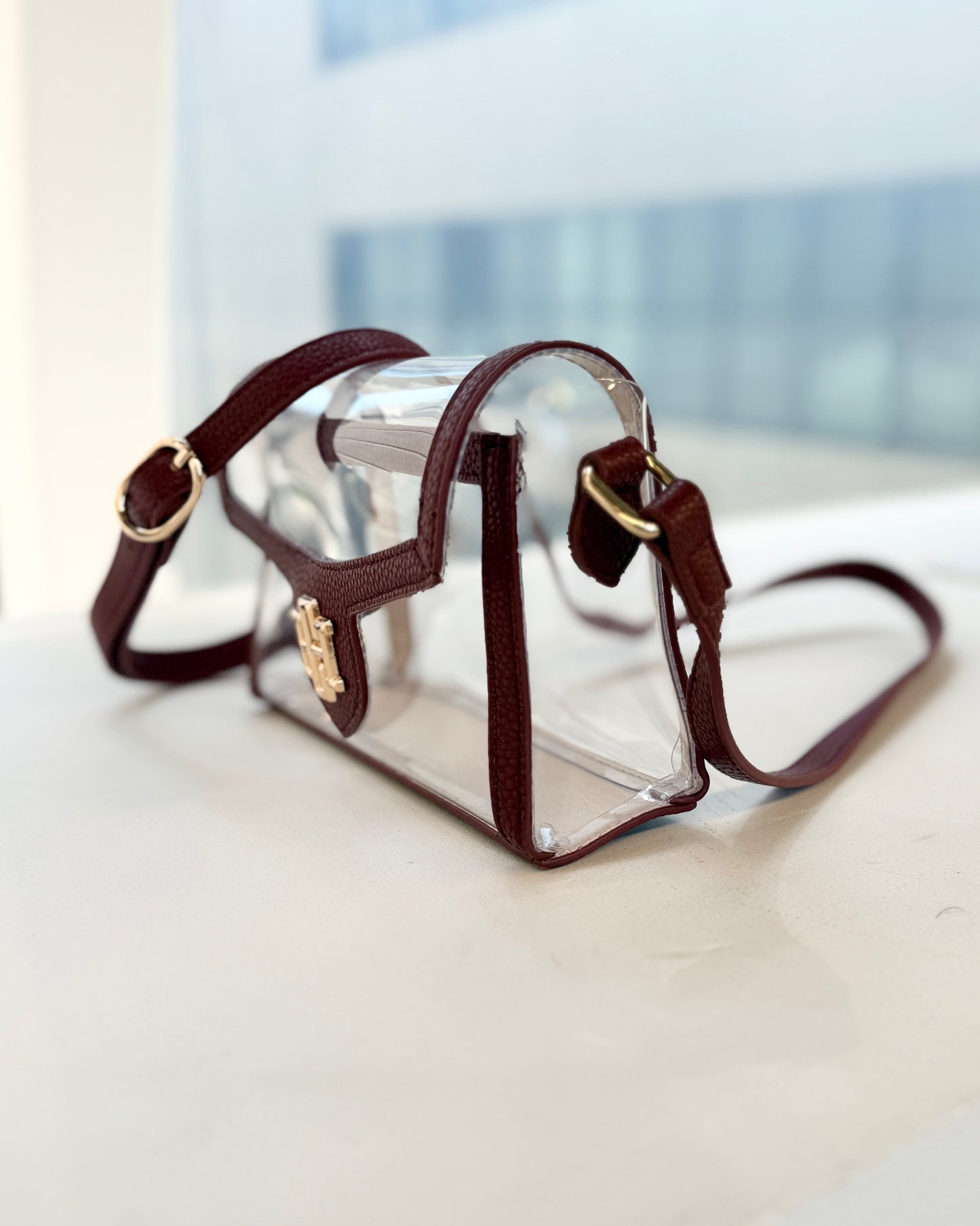 Anna Clear Bag Burgundy