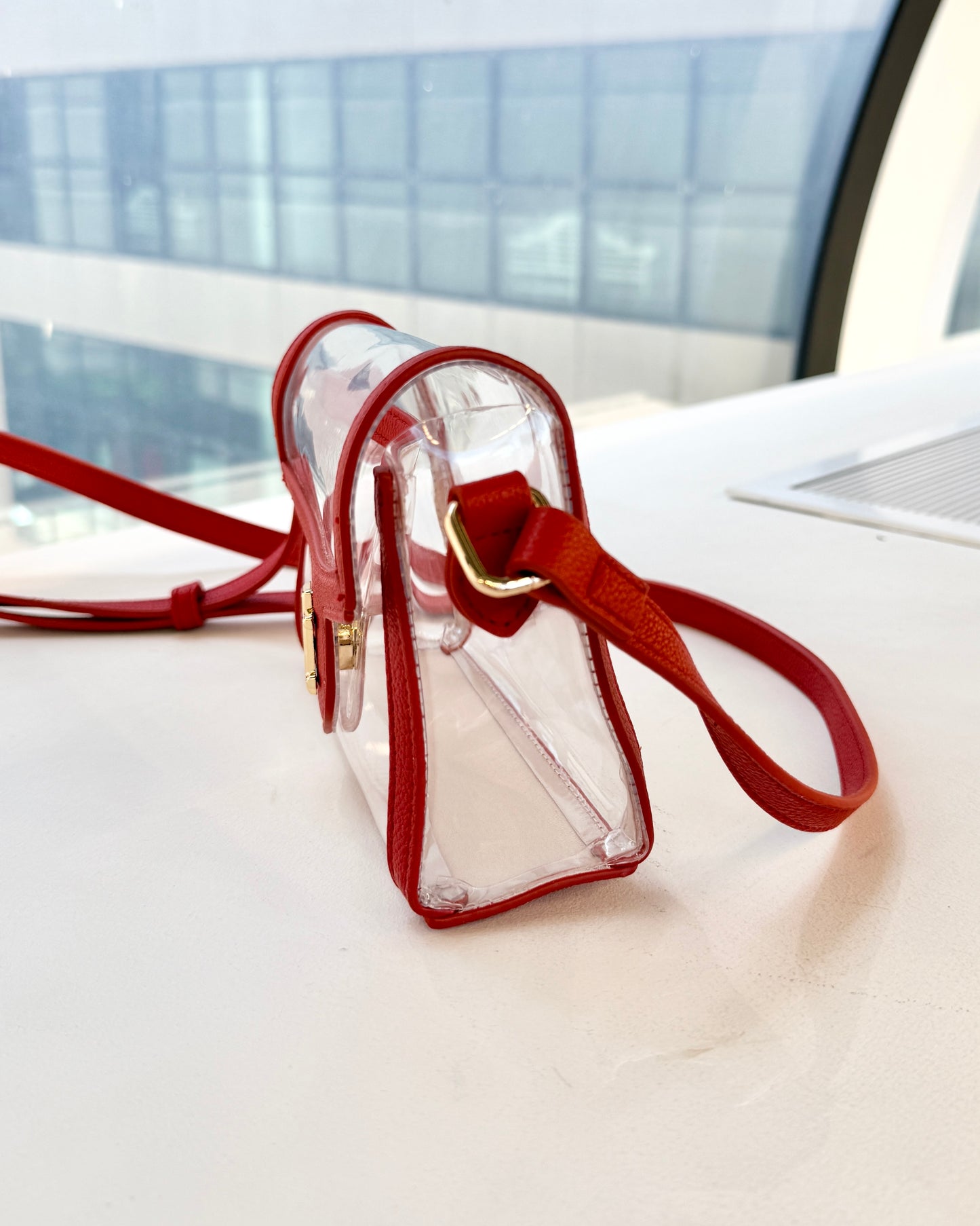 Anna Clear Bag Red