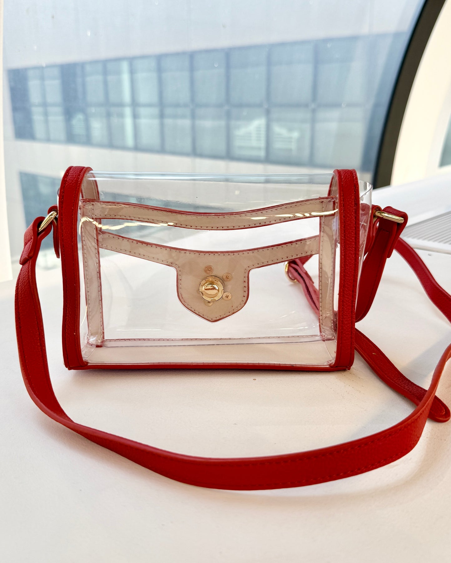 Anna Clear Bag Red