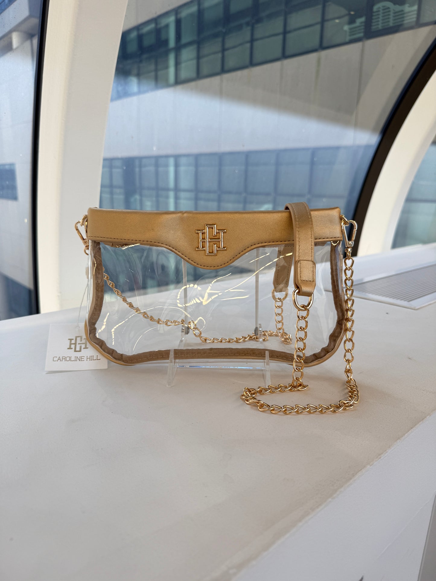 Madi Clear Crossbody Gold