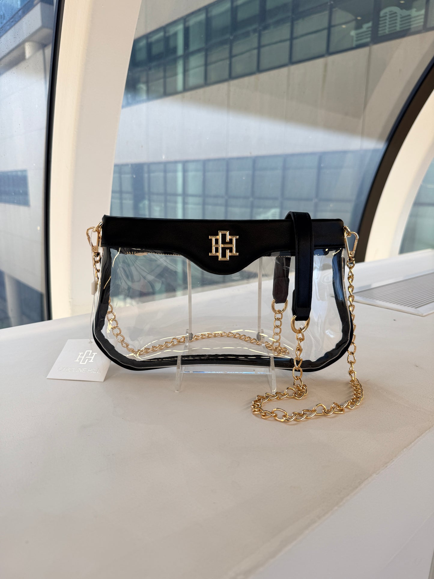 Madi Clear Crossbody Black
