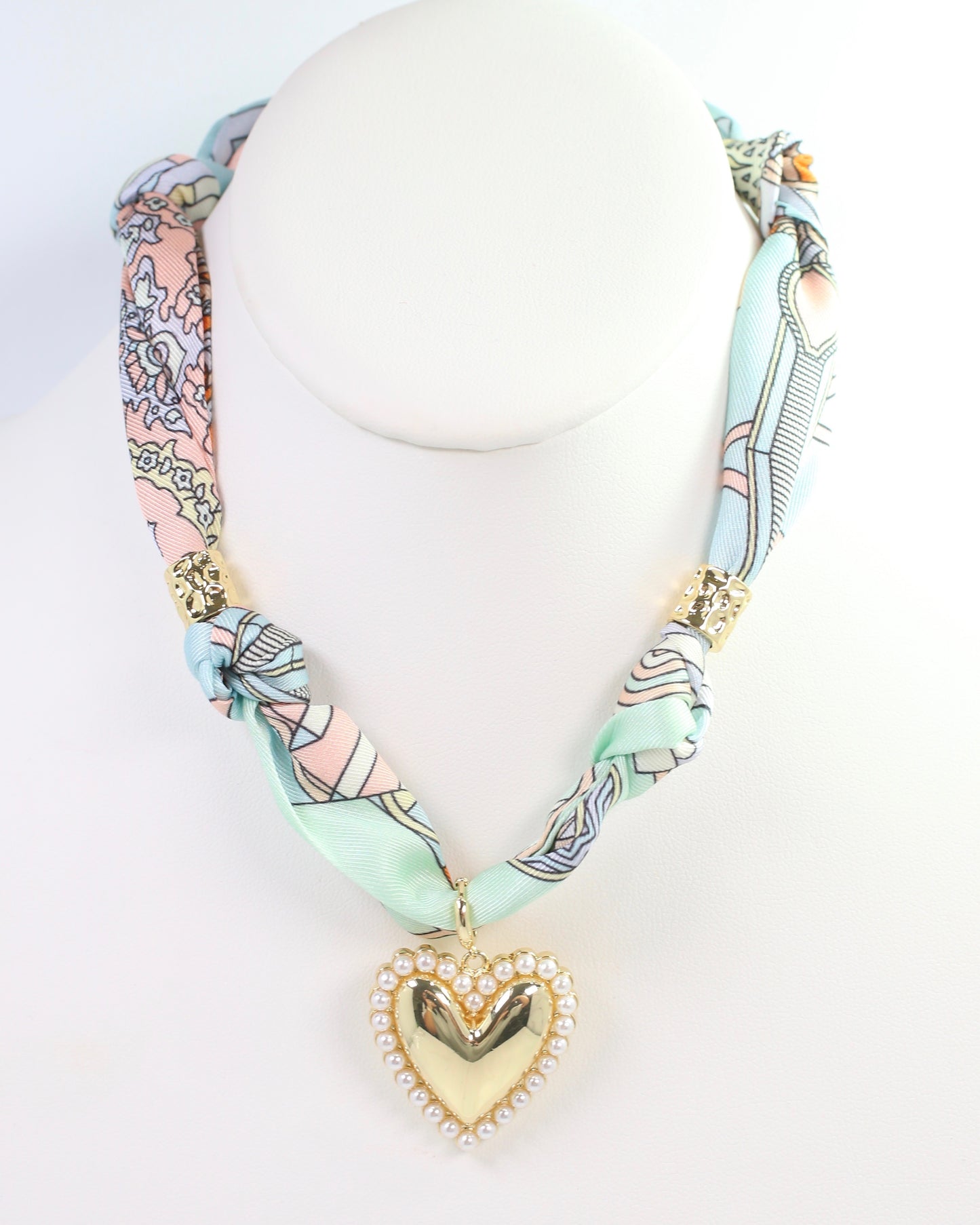 Sullivan Scarf Charm Necklace Seafoam