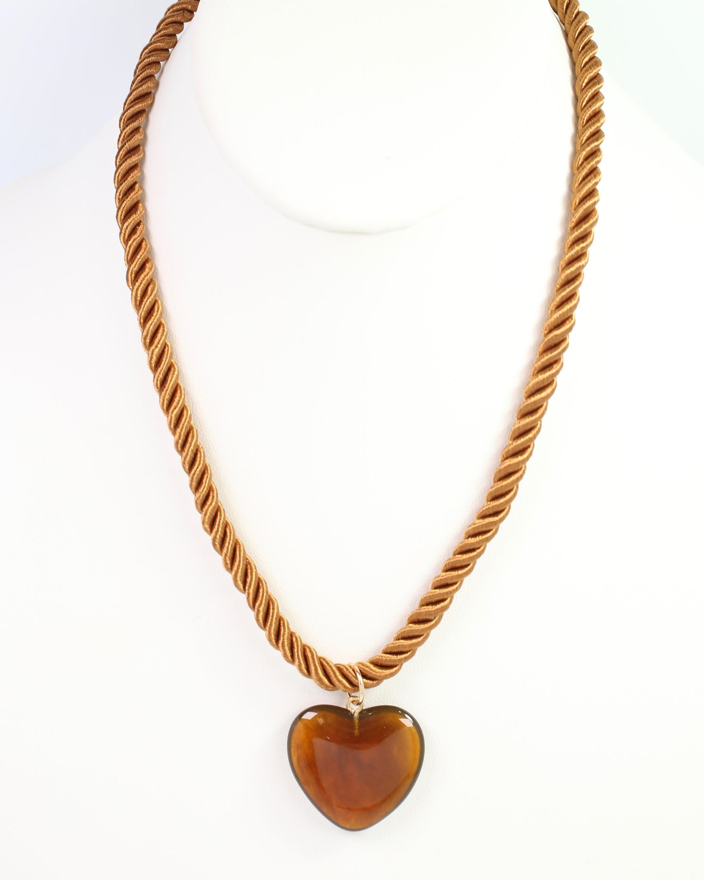 Hartford Corded Heart Pendant Necklace Tortoise