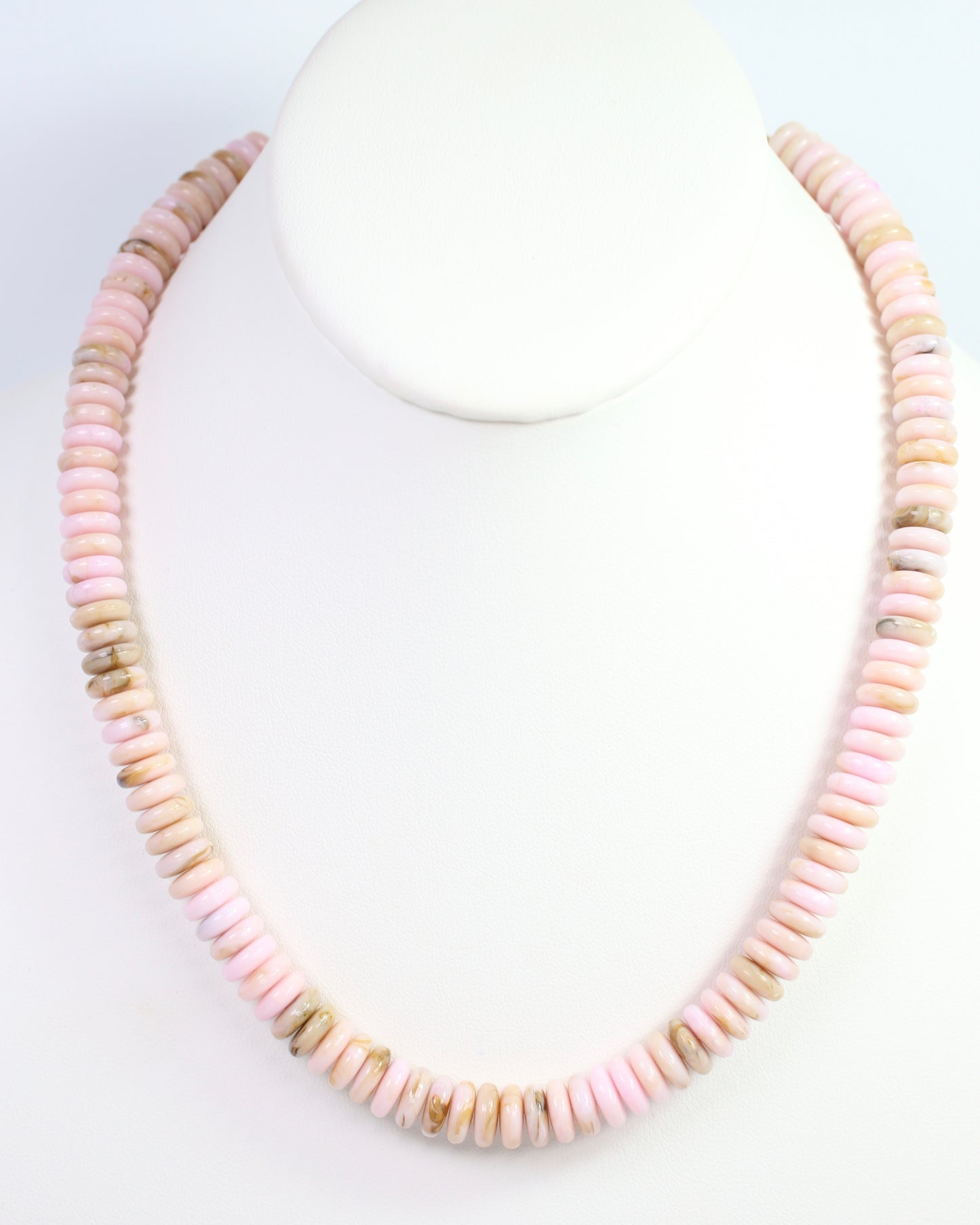 Cedar Falls Beaded Disc Necklace Pink