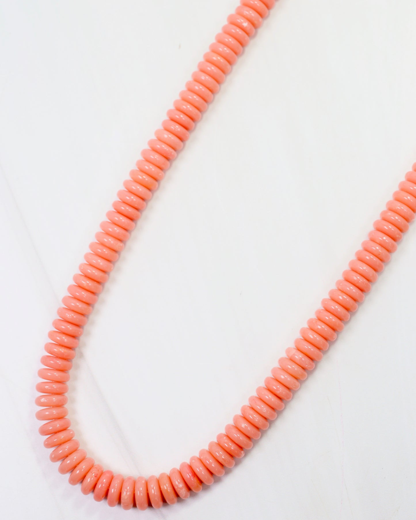 Cedar Falls Beaded Disc Necklace Coral