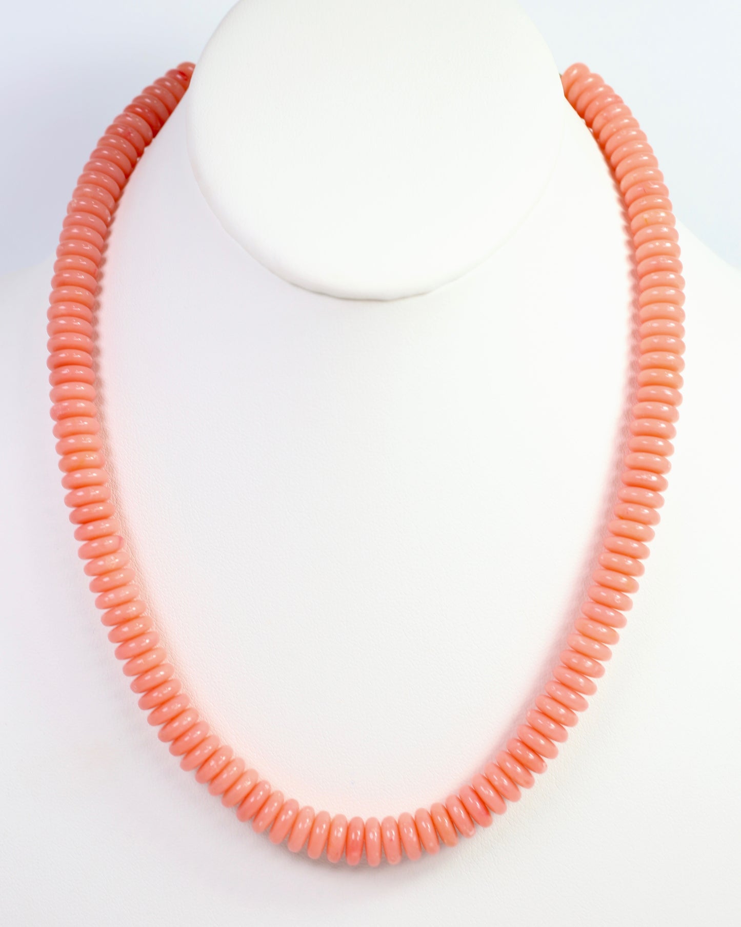 Cedar Falls Beaded Disc Necklace Coral