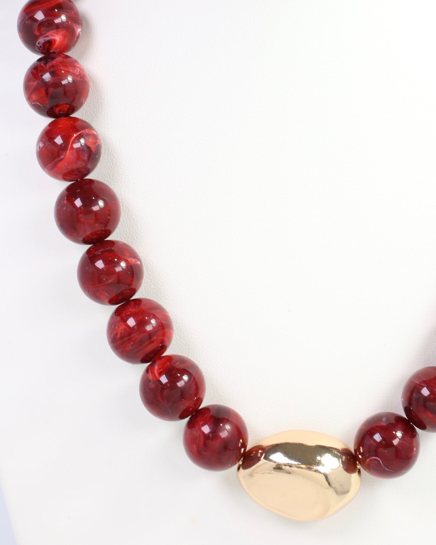 Brooklyn Bold Stone Necklace Wine
