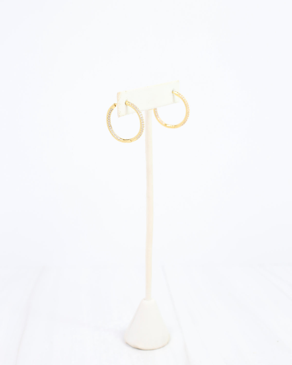 Langston Pave Hoop Earring WR Gold
