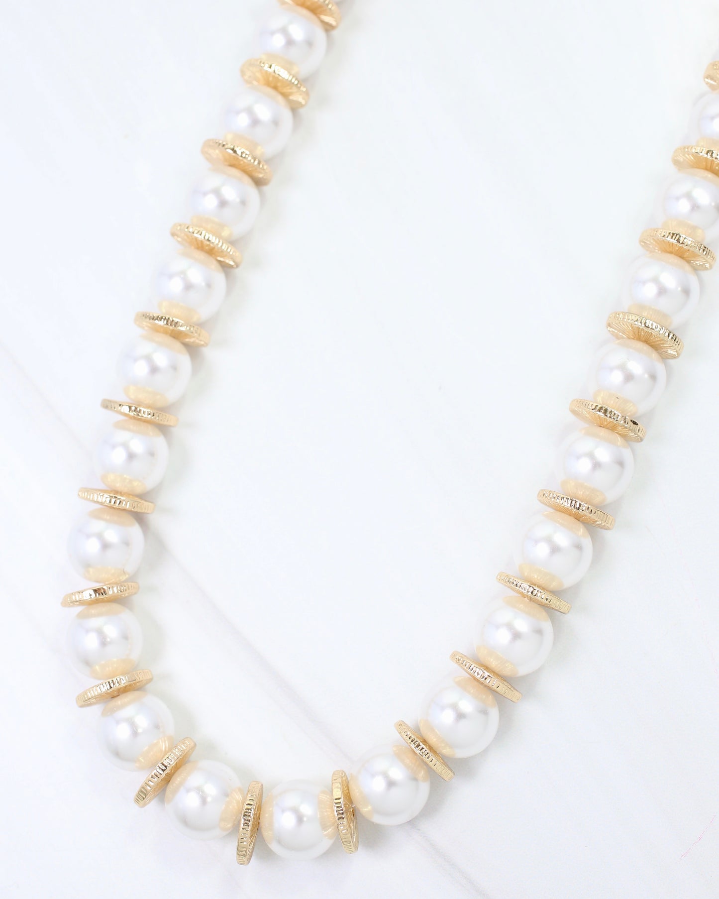 Garden City Pearl Necklace Gold