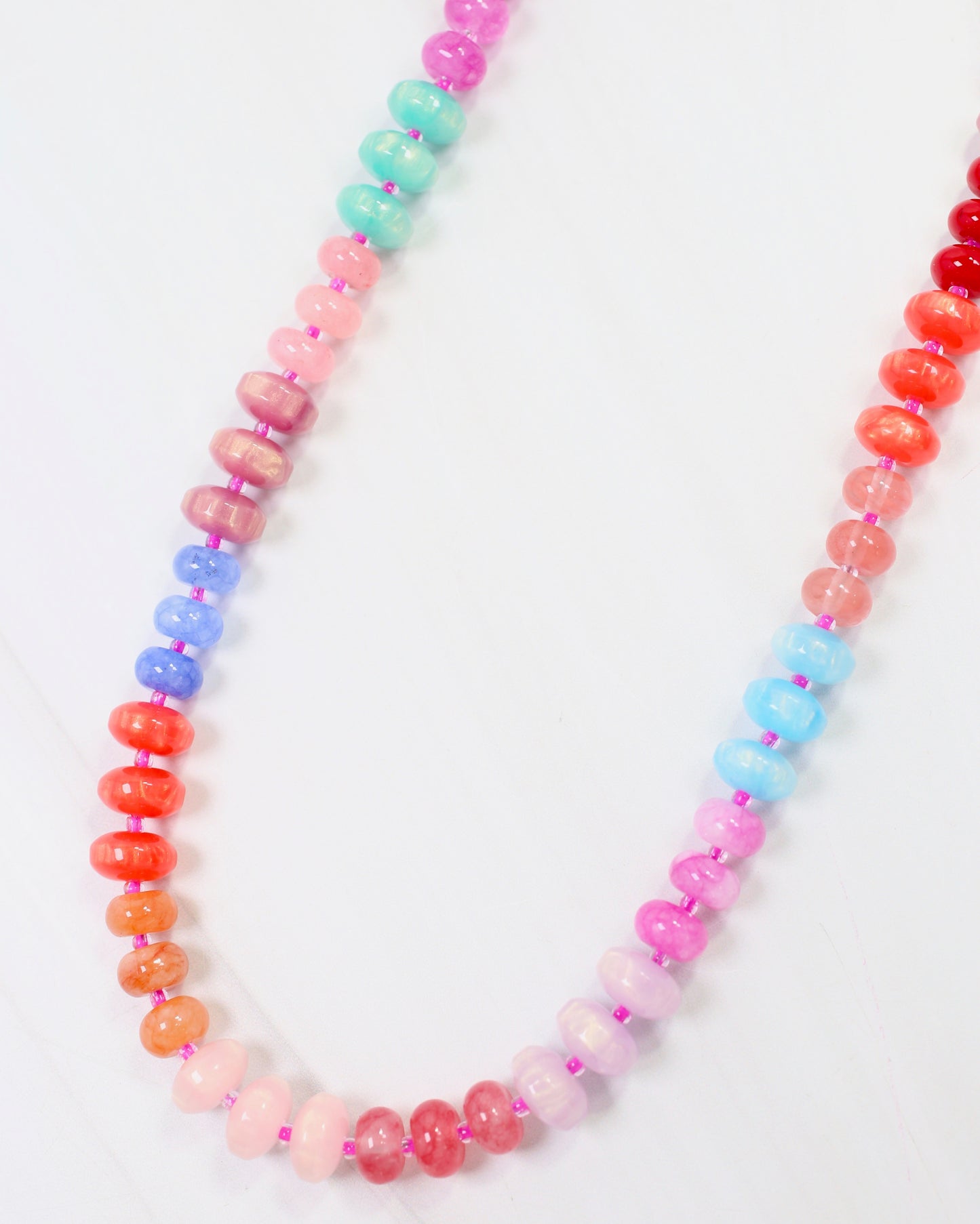 Geneva Stone Beaded Necklace Multi