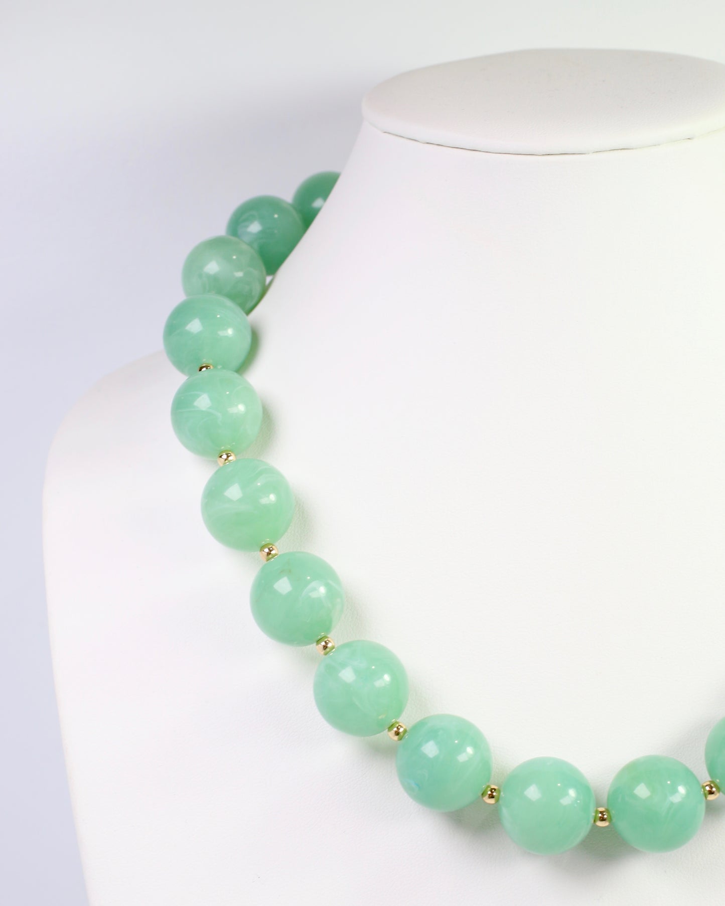 Tarrytown Marble Beaded Necklace Mint