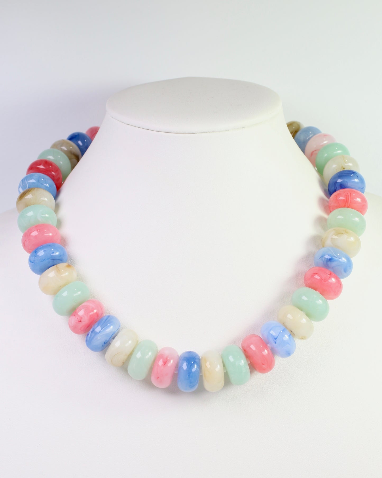Pipestone Marble Beaded Necklace Multi