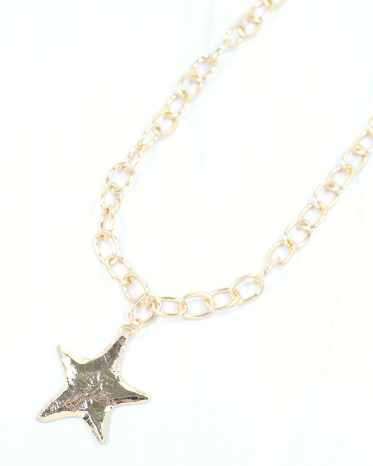 Moonie Star Link Necklace Gold
