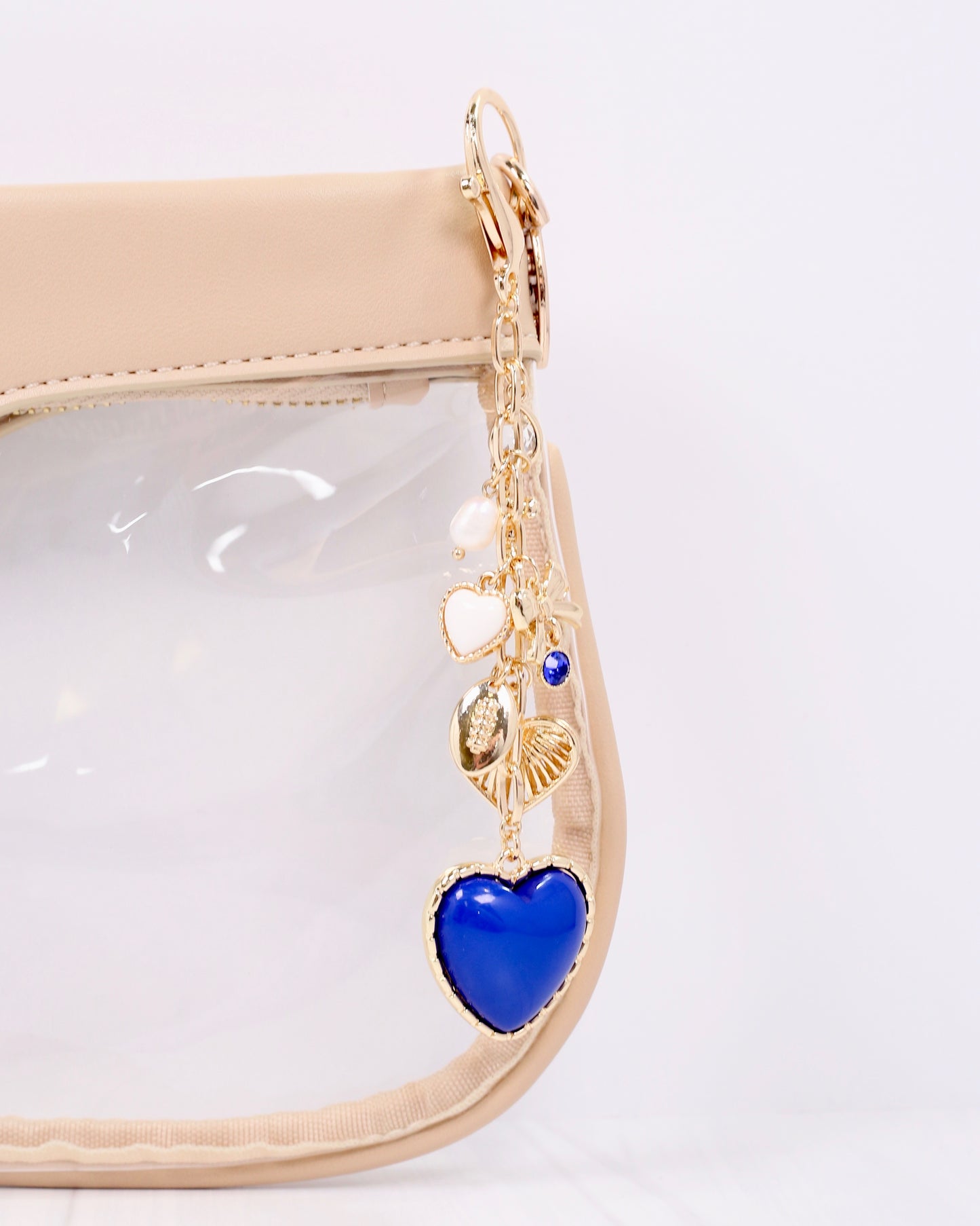 Sutton Bag Charm ROYAL BLUE WHITE