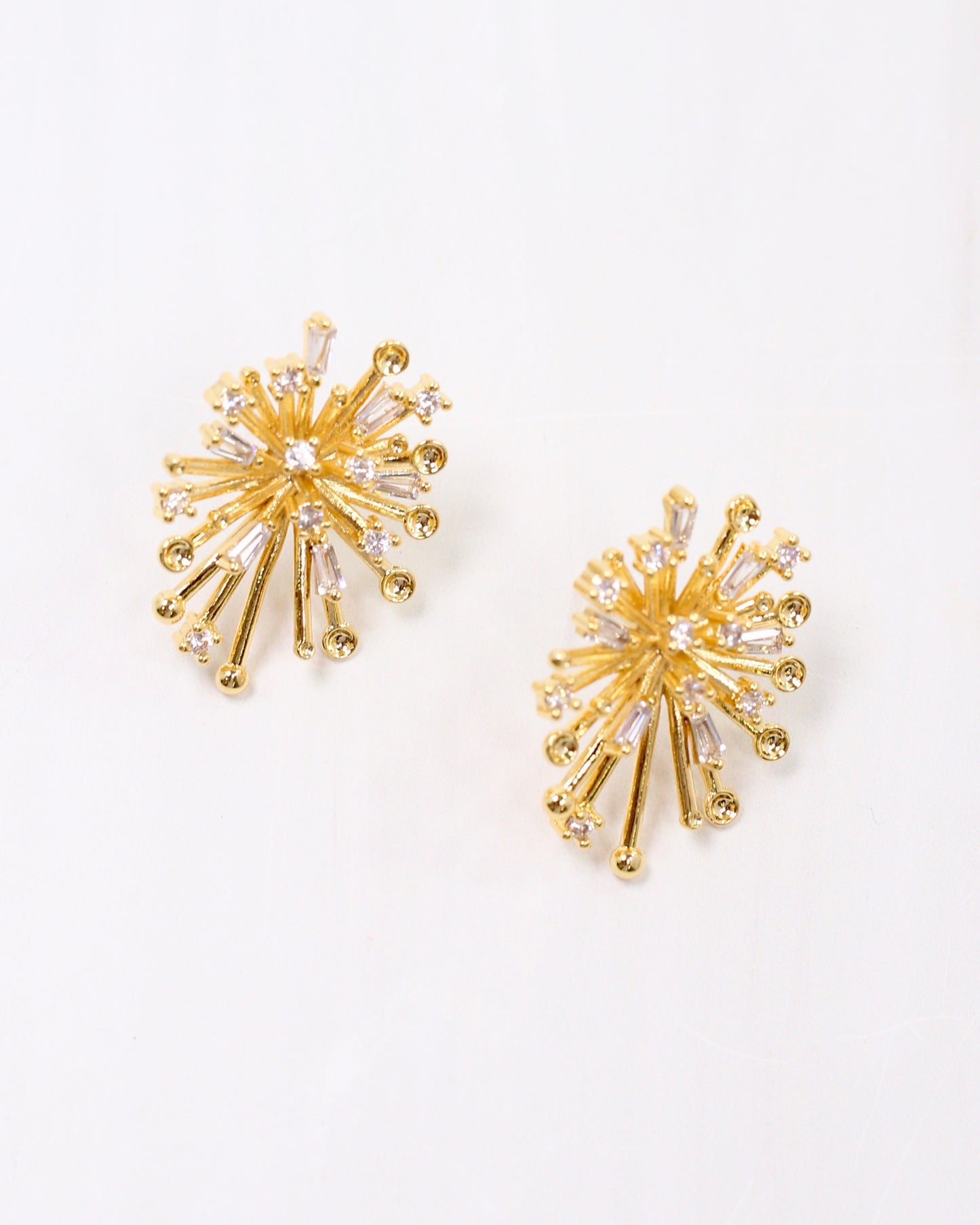 Starbust Crystal Stud Gold