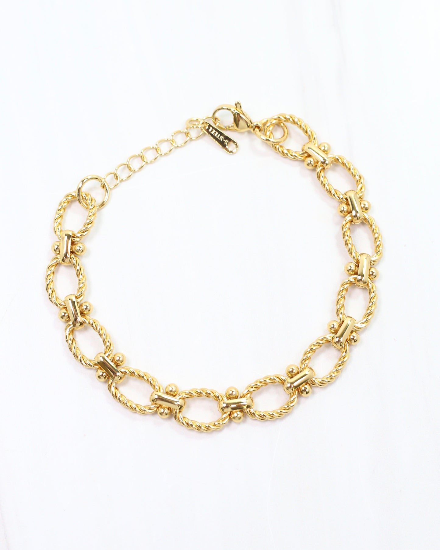 Tulsa Twisted Link Bracelet Gold