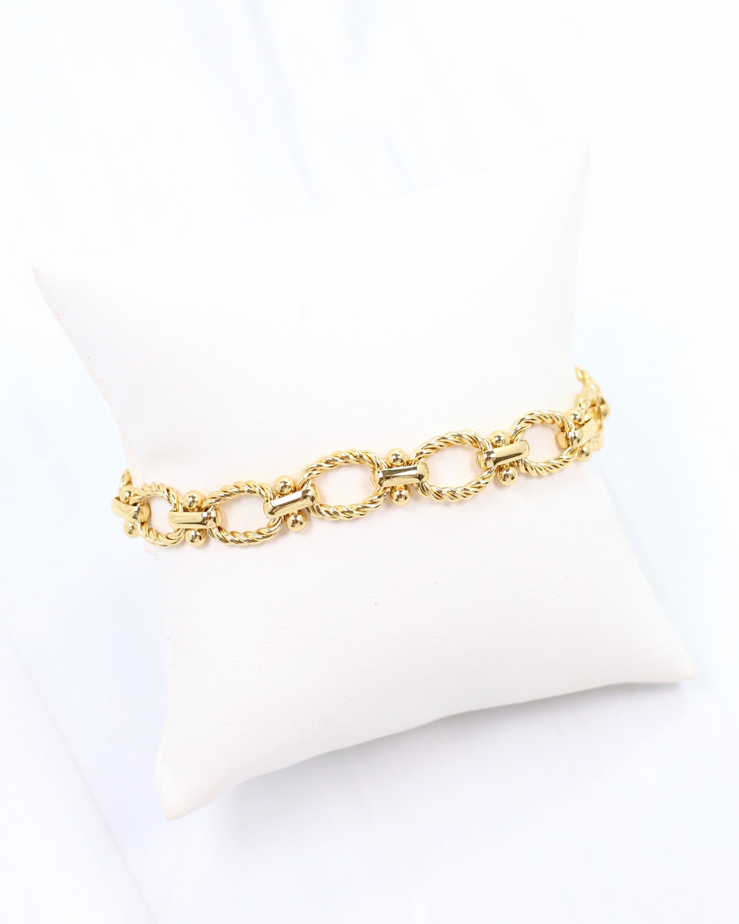 Tulsa Twisted Link Bracelet Gold