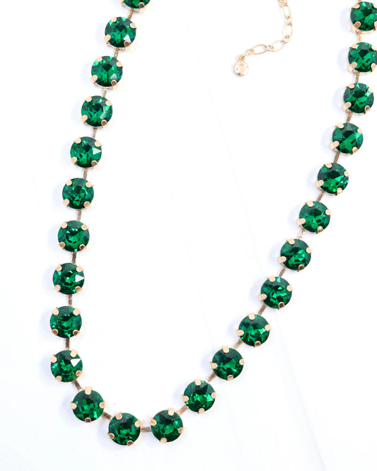 Andi Rhinestone Necklace Emerald