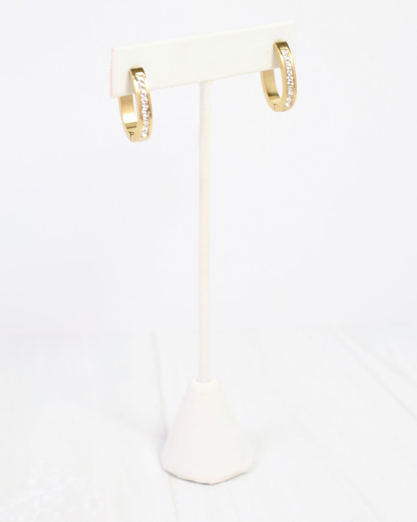 Englewood CZ Hoop Earring Gold