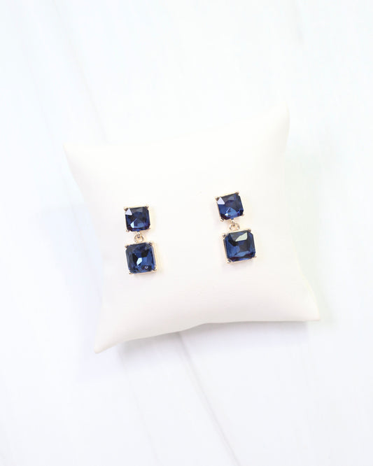 Dupree Crystal Drop Earring Sapphire