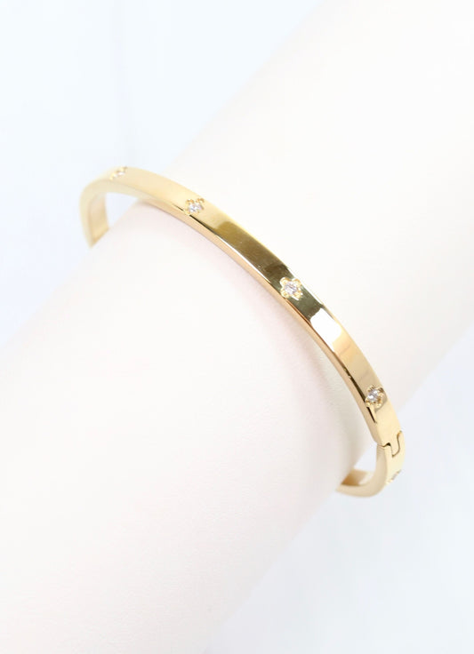 Kerry CZ Clover Bracelet WP Gold